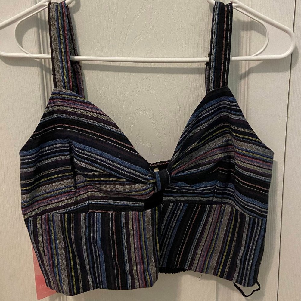 Trendy Striped Crop Top